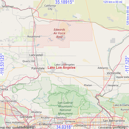 Lake Los Angeles on map