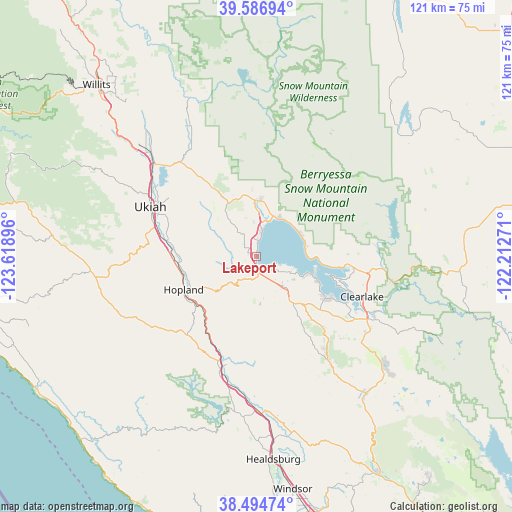 Lakeport on map