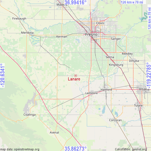 Lanare on map