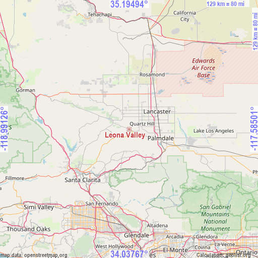 Leona Valley on map