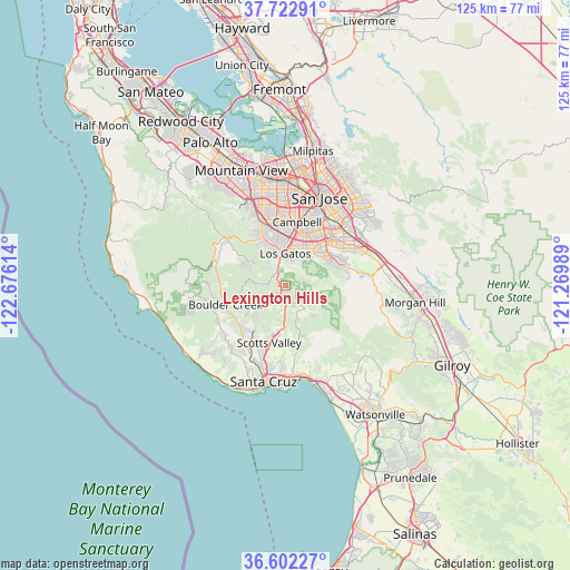 Lexington Hills on map