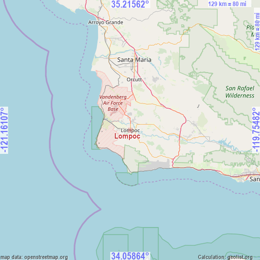 Lompoc on map