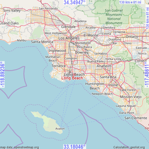 Long Beach on map