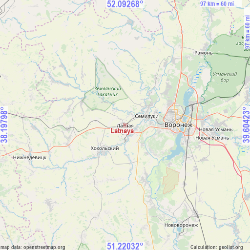 Latnaya on map