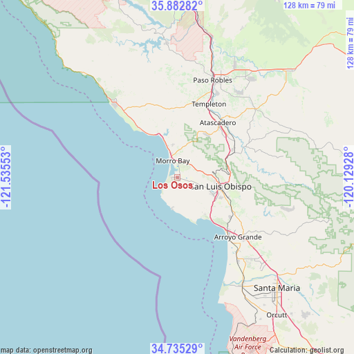 Los Osos on map