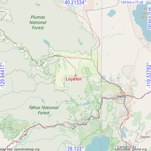 Loyalton on map