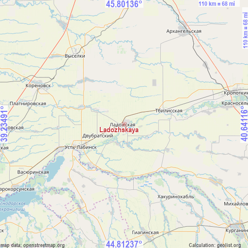 Ladozhskaya on map