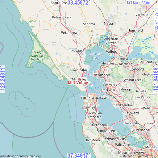 Mill Valley on map