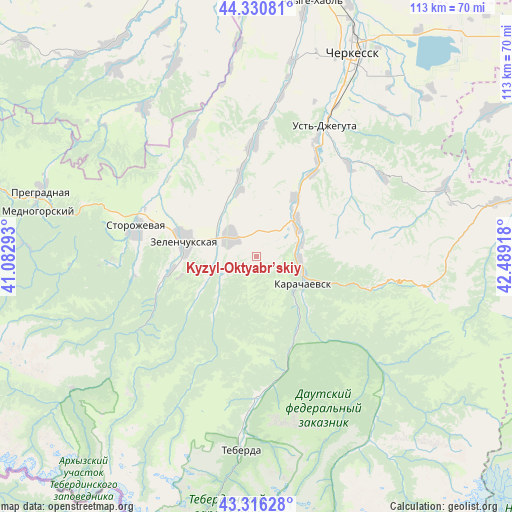 Kyzyl-Oktyabr’skiy on map