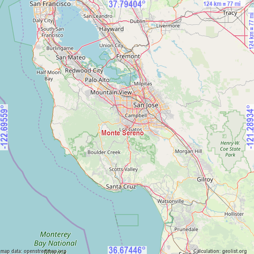 Monte Sereno on map