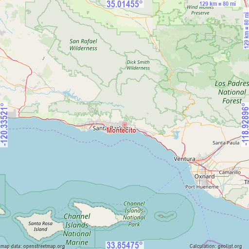 Montecito on map