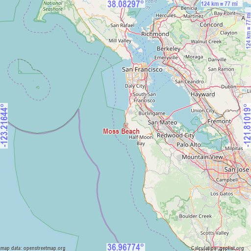 Moss Beach on map