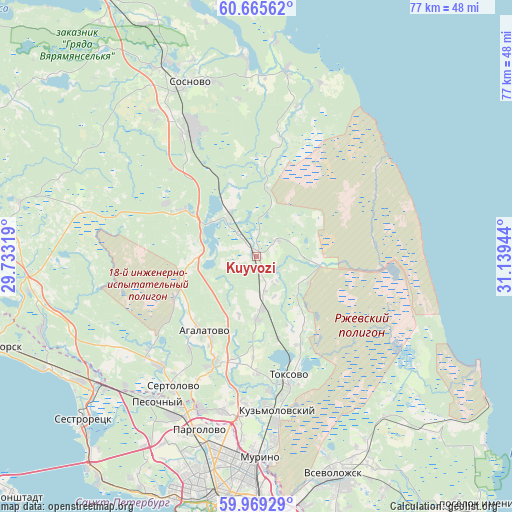 Kuyvozi on map