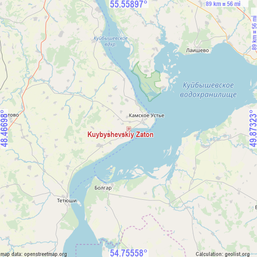 Kuybyshevskiy Zaton on map