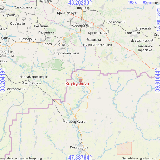 Kuybyshevo on map