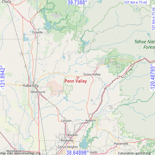 Penn Valley on map