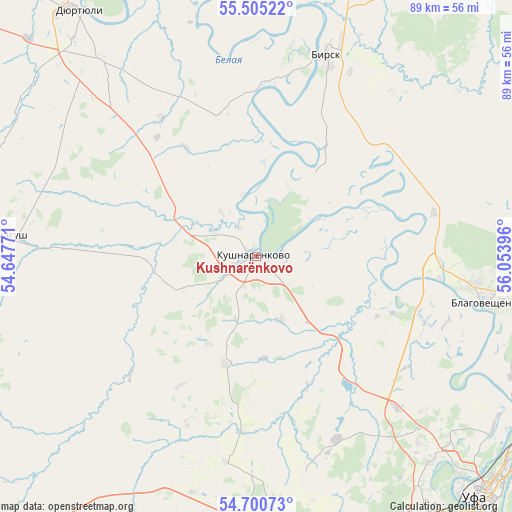 Kushnarënkovo on map