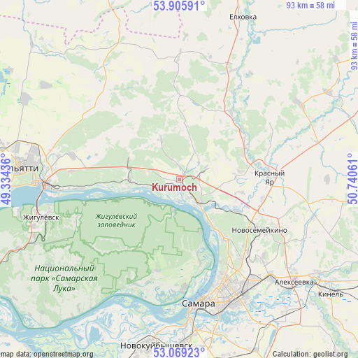 Kurumoch on map