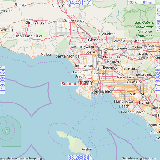 Redondo Beach on map
