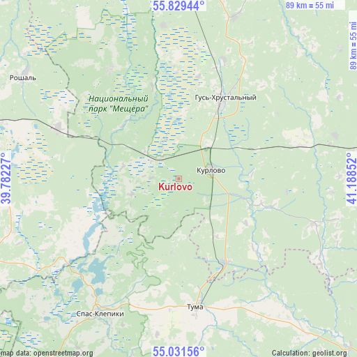 Kurlovo on map