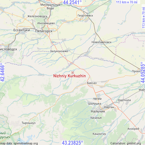 Nizhniy Kurkuzhin on map