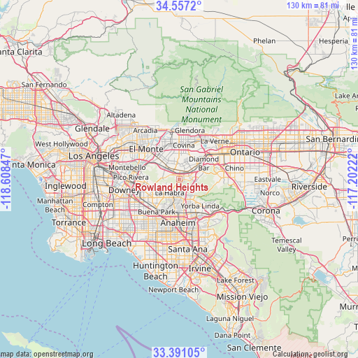 Rowland Heights on map