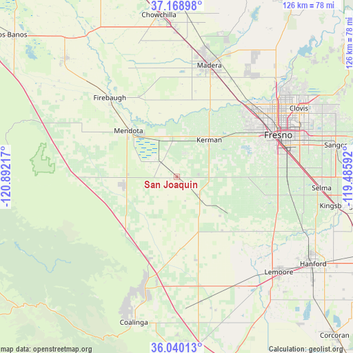 San Joaquin on map