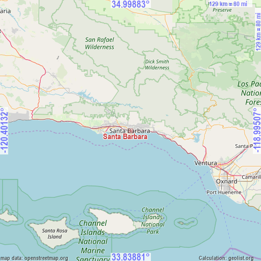Santa Barbara on map