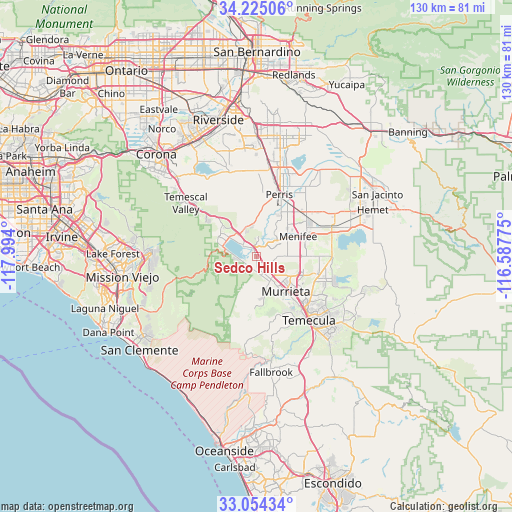 Sedco Hills on map