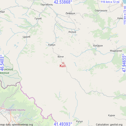 Kuli on map