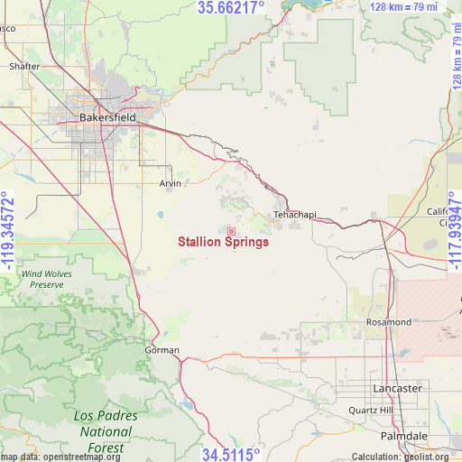 Stallion Springs on map