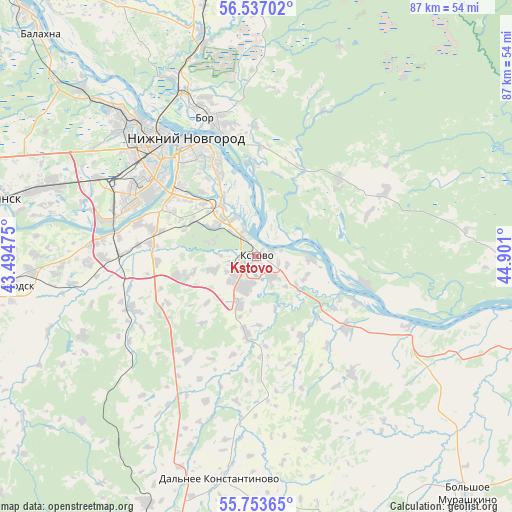 Kstovo on map