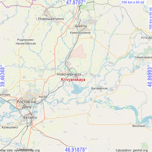 Krivyanskaya on map