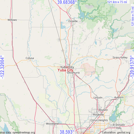 Yuba City on map
