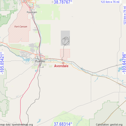 Avondale on map