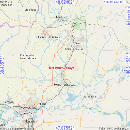 Krasyukovskaya on map