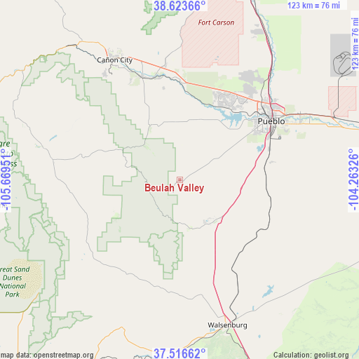 Beulah Valley on map