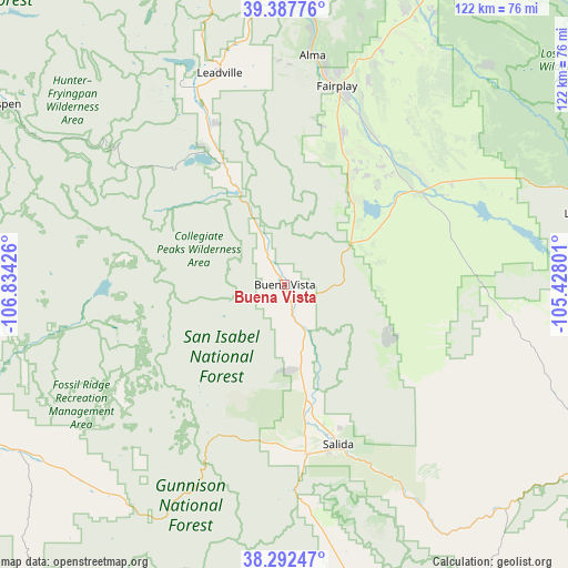 Buena Vista on map