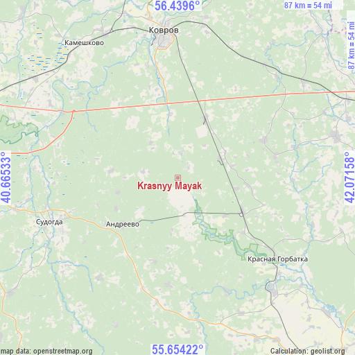 Krasnyy Mayak on map