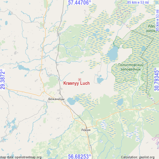 Krasnyy Luch on map