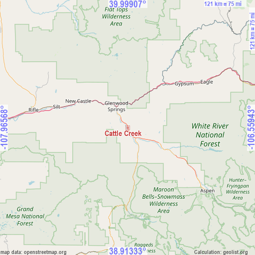 Cattle Creek on map