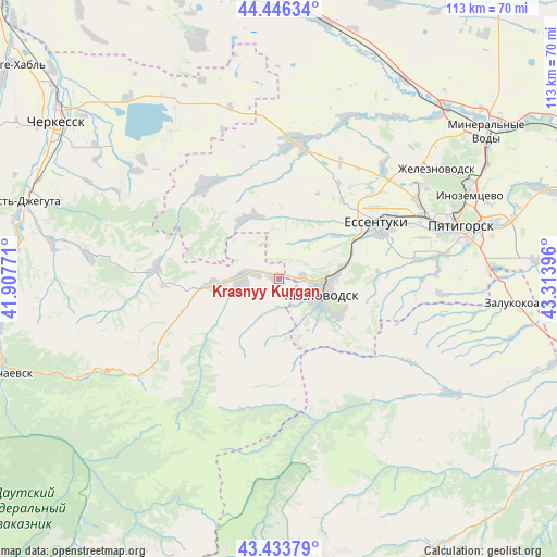 Krasnyy Kurgan on map