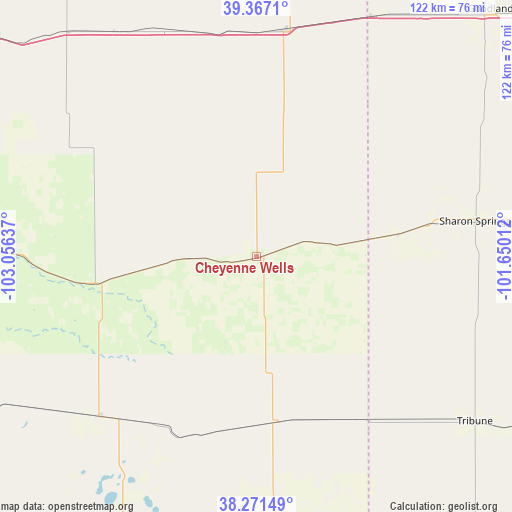 Cheyenne Wells on map