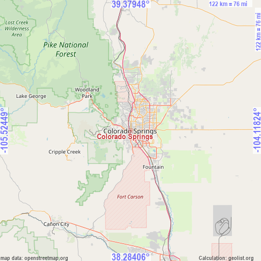 Colorado Springs on map