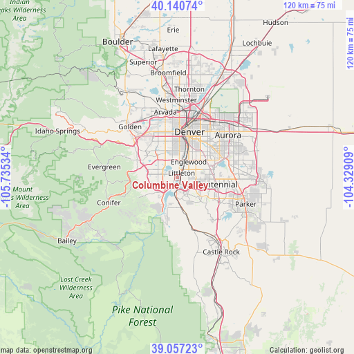 Columbine Valley on map