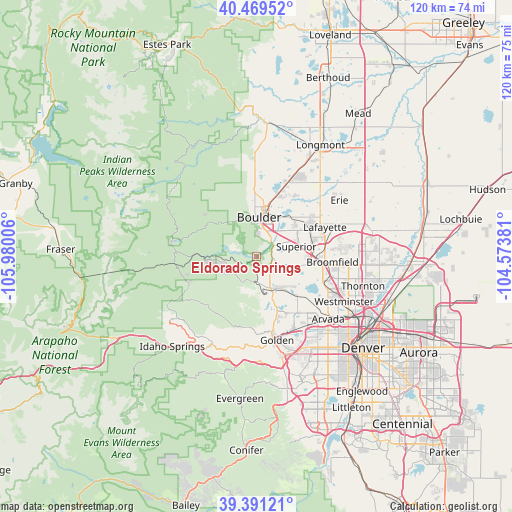 Eldorado Springs on map