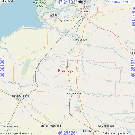 Krasnoye on map