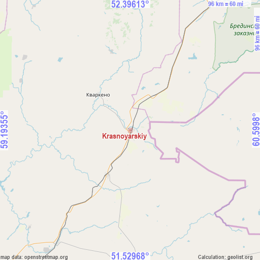 Krasnoyarskiy on map