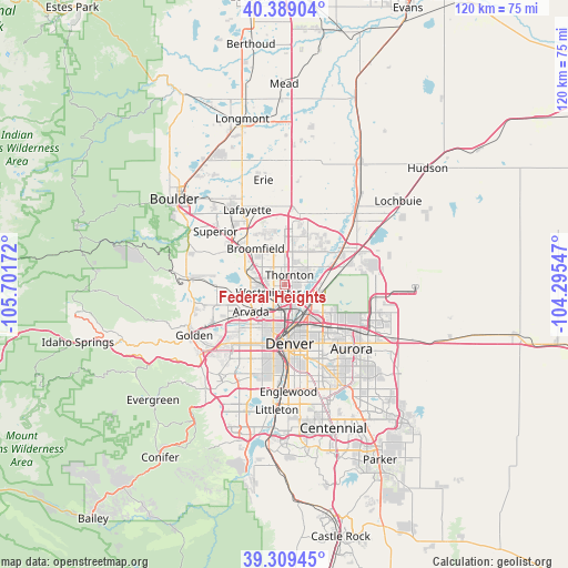 Federal Heights on map