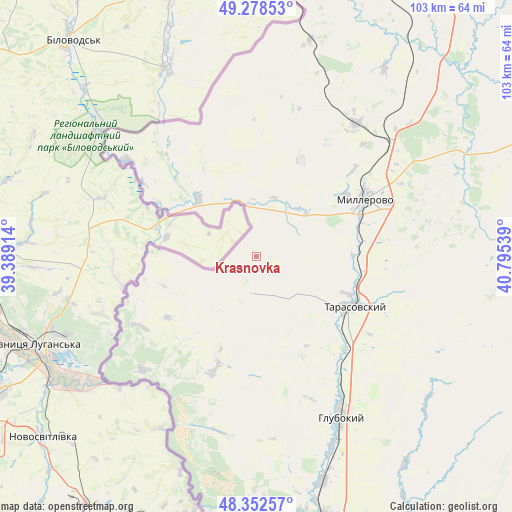 Krasnovka on map